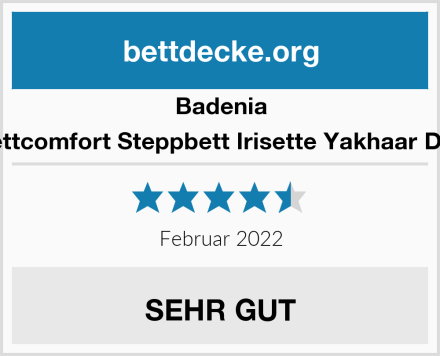 Badenia Bettcomfort Steppbett Irisette Yakhaar Duo Test