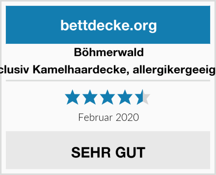 Böhmerwald Exclusiv Kamelhaardecke, allergikergeeignet Test