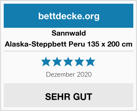 Sannwald Alaska-Steppbett Peru 135 x 200 cm Test