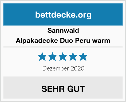 Sannwald Alpakadecke Duo Peru warm Test