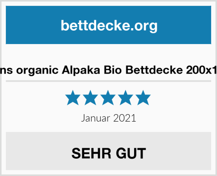  Rabens organic Alpaka Bio Bettdecke 200x135cm Test