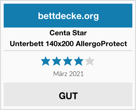Centa Star Unterbett 140x200 AllergoProtect Test