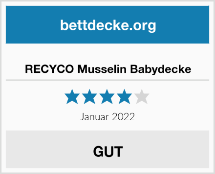  RECYCO Musselin Babydecke Test