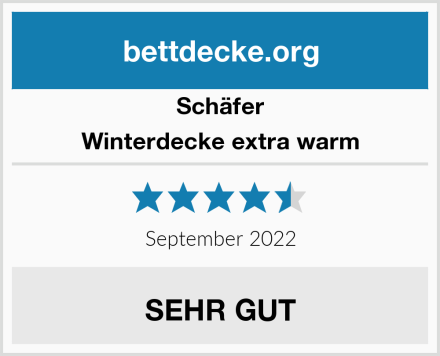 Schäfer Winterdecke extra warm Test
