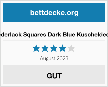  biederlack Squares Dark Blue Kuscheldecke Test