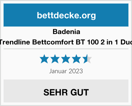 Badenia Trendline Bettcomfort BT 100 2 in 1 Duo Test