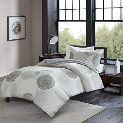 ComfortAce Bettbezug 135x200cm Bettbezug aus 100% Baumwolle Bettbezüge ohne Reißverschluss Allergiker geeignet Hellgrau