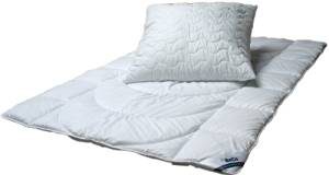 NAG Sommer Bettdecke 160x210cm 100% Polyester 670g Weiß gesteppt atmungsaktiv