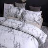  Stillshine Bettwäsche Bettbezug Set 220x240cm Weiß Grau Marmor
